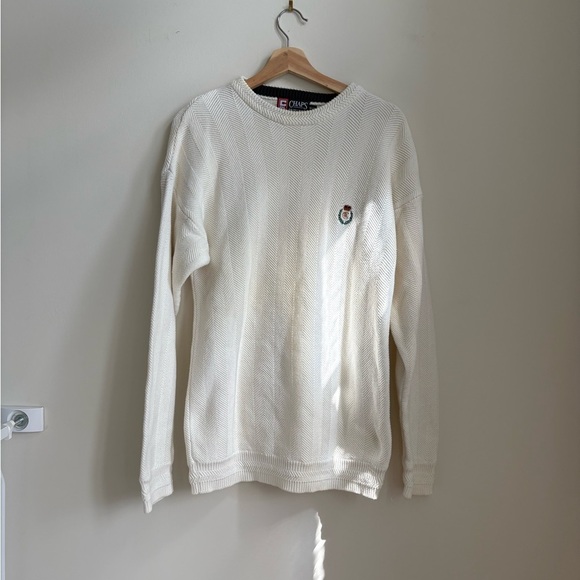 Vintage Chaps Ralph Lauren Cream Crewneck Sweater - Picture 1 of 5
